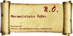 Mermelstein Ödön névjegykártya
